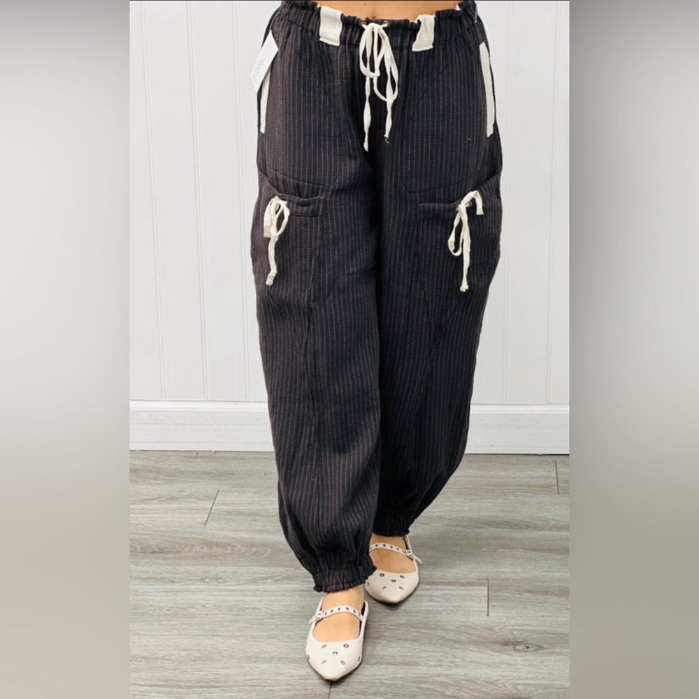 Midnight Striped Barrel Joggers - Picture 2 of 7